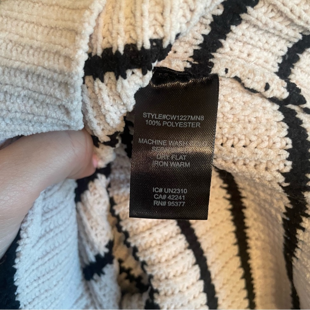 Sanctuary Black and White Striped Turtleneck Sweater - Picture 6 of 6